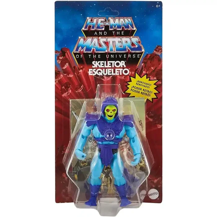 Muñeco Skeletor Masters of the Universe Mattel GNN88 15cm Incluye Comic
