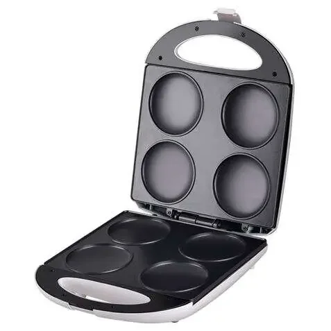 Muvip Arepera 1400W – Capacidad para 4 Arepas de 10cm aprox. – Recubrimiento Antiadherente – Asa Tacto Frio