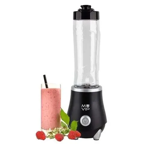 Muvip Batidora de Vaso 250W 600ml – Chuchillas de Acero Inoxidable – Bloqueo de Seguridad