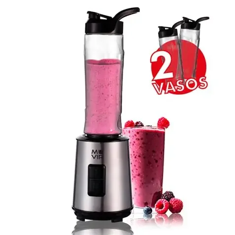 Muvip Batidora Smoothie 300W Inox 2 Vasos 600ml – Color Varios