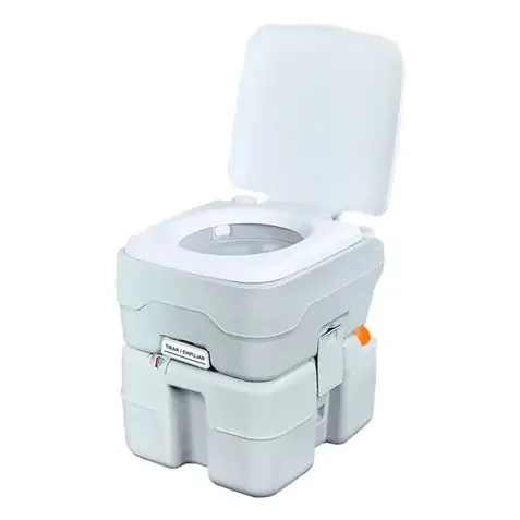 Muvip Inodoro Quimico Portatil 20 Litros con Nivel – Color Blanco