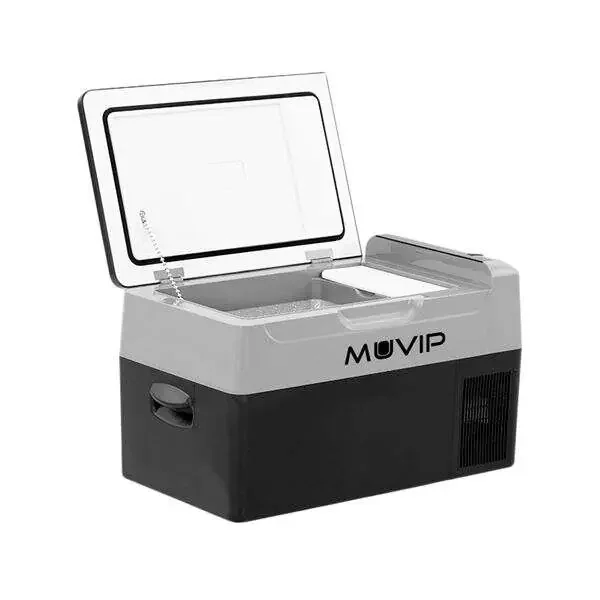 Muvip Nevera de Compresor Portatil 20 Litros 50W – Asas de Transporte – Compresor Silencioso – Color Negro