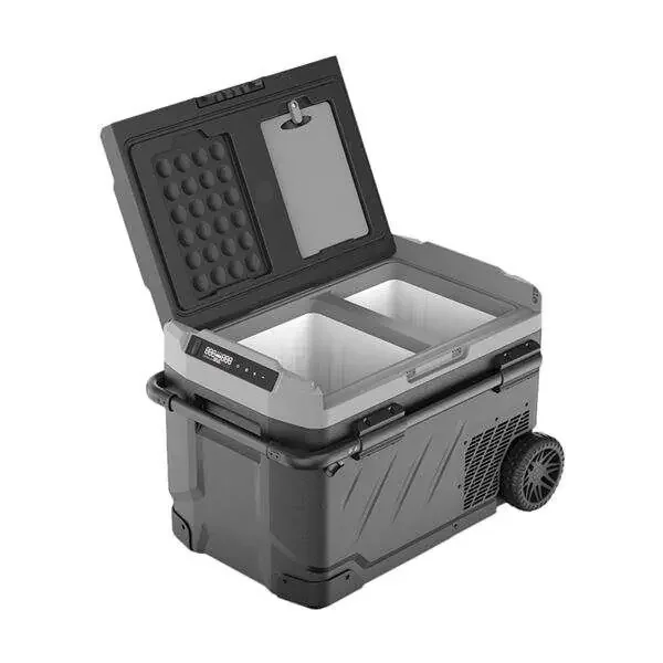 Muvip Nevera de Compresor Portatil con Ruedas 40 Litros 60W Doble Zona – Compresor Silencioso – Color Negro