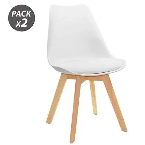 Muvip Pack 2 Sillas Design D200 – Color Blanco