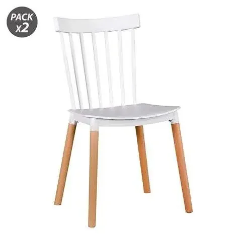 Muvip Pack 2 Sillas Design D800 – Color Blanco
