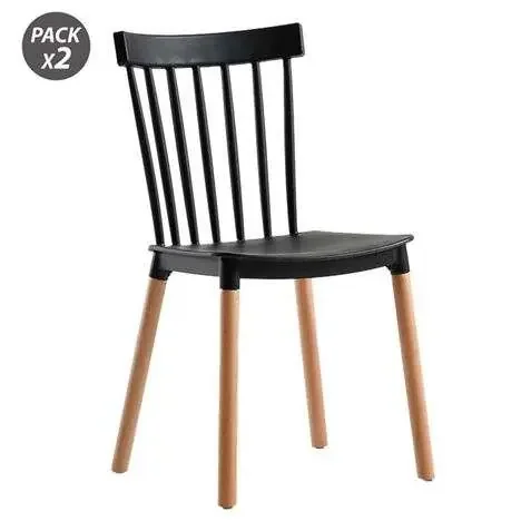 Muvip Pack 2 Sillas Design D800 – Color Negro
