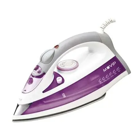 Muvip Plancha de Ropa con Vapor 2200W – Suela de Ceramica – Deposito de 350ml – Control de Temperatura – Cable de 1.80m
