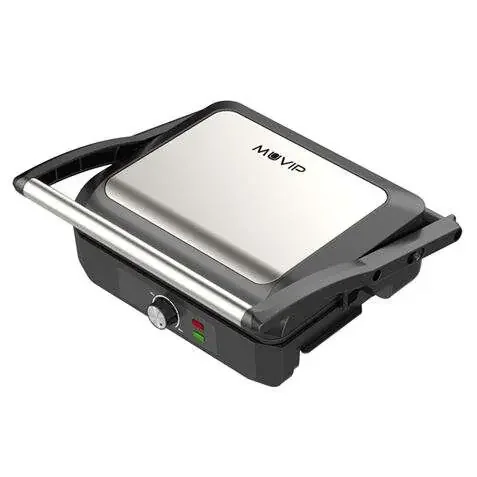 Muvip Sandwichera Grill 2200W – Apertura hasta 180º – Temperatura Regulable – Placa Superior Basculante – Asa Tacto Frio