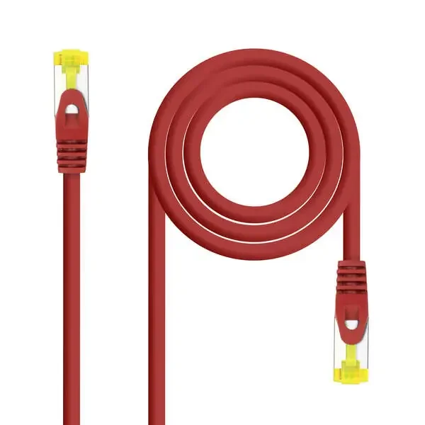 Nanocable Cable de Red Latiguillo RJ45 LSZH Cat.6a SFTP AWG26 3m – Color Rojo