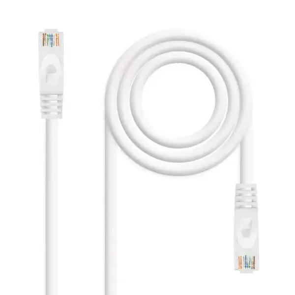 Nanocable Cable de Red Latiguillo RJ45 LSZH Cat.6a UTP AWG24 0.50m – Color Blanco