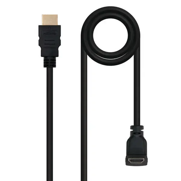 Nanocable Cable HDMI v1.4 Acodado Macho a HDMI v1.4 Macho 1.80m – Alta Velocidad – Color Negro