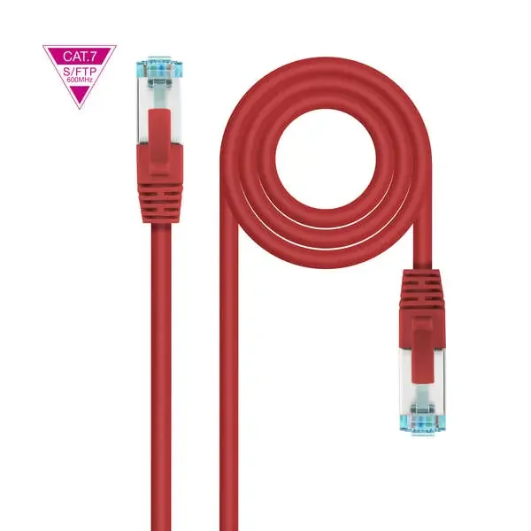 Nanocable Cable Red Cat.7 LSZH SFTP PIMF AWG26 30cm – Color Rojo