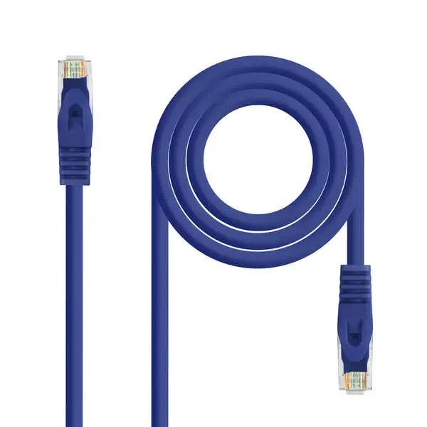 Nanocable Cable Red Latiguillo LSZH Cat.6A UTP AWG24 30cm – Color Azul