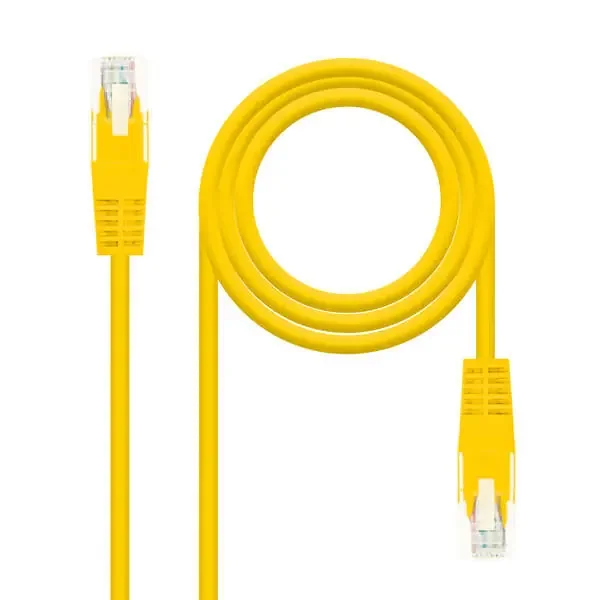 Nanocable Cable Red Latiguillo RJ45 CAT.6 UTP AWG24 – 25 cm – Color Amarillo