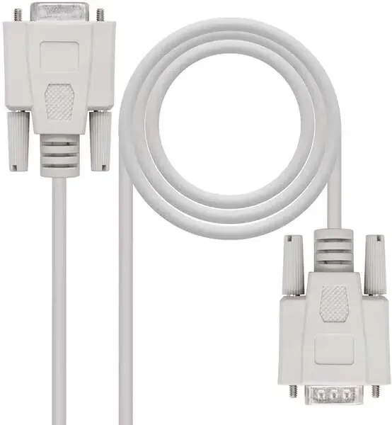 Nanocable Cable Serie RS232 DB9 Macho a DB9 Hembra 3m – Color Beige