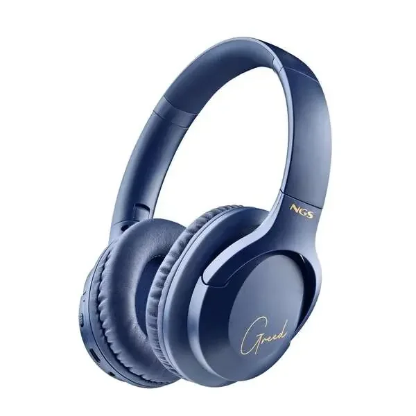 NGS Artica Greed Auriculares Bluetooth 5.1 con Microfono – Diadema Ajustable – Almohadillas Acolchadas – Autonomia hasta 46h – Manos Libres – Color Azul
