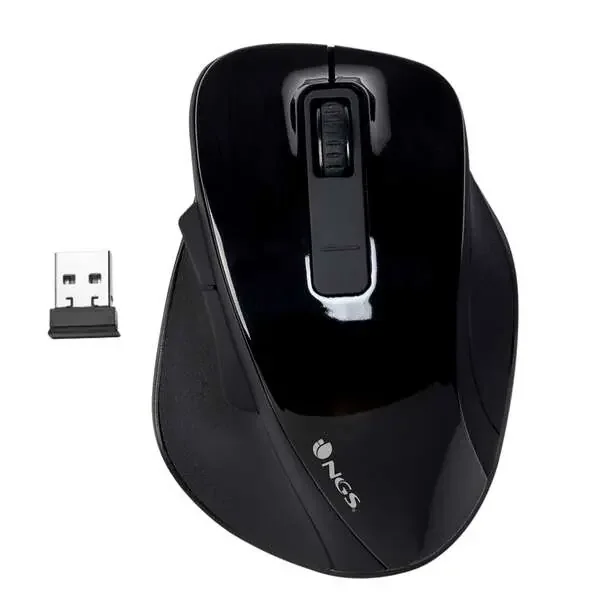 NGS Bow Raton Inalambrico USB 1600dpi – 4 Botones – Uso Diestro – Color Negro