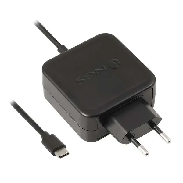 NGS Cargador Universal de Pared para Portatil USB-C 45W – Carga Rapida – Cable de 1.50m