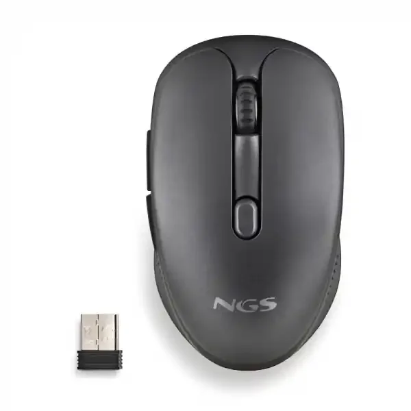 NGS Evo Peep Raton Laser Inalambrico 3200dpi – Conexiones 2.4 GHz USB-A + Bluetooth 5.1 + Bluetooth 5.1 – 5 Botones – Uso Diestro – Color Negro