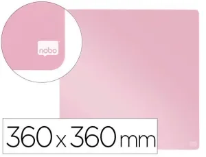NOBO MINI PIZARRA MAGNETICA TILE 360X360MM – SIN MARCO – ALMOHADILLAS ADHESIVAS E IMANES – DISEÃ±O CREATIVO Y COLORIDO – ROSA