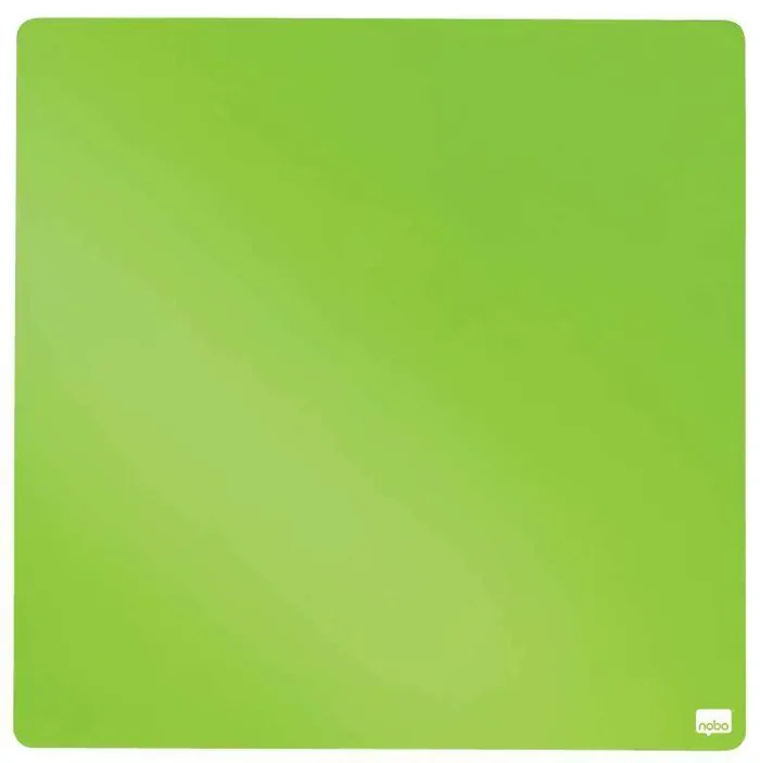 Nobo Tile Mini Pizarra Magnetica 360x360mm – sin Marco – Almohadillas Adhesivas e Imanes – Diseño Creativo y Colorido – Color Verde