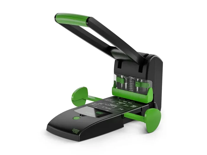 Novus B 2200 re+new Perforadora para Gruesos – Fabricado con Plastico Reciclado – Hasta 200 Hojas – Perforacion de 2 o 4 Agujeros