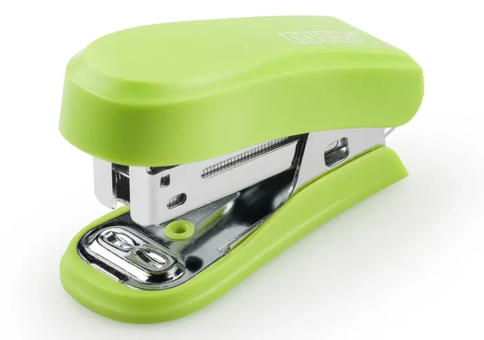 Novus Mini Grapadora Compacta – Hasta 12 Hojas – Grapado Cerrado y Abierto – Incluye 320 Grapas – Color Verde