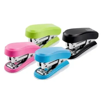 Novus Pack de 12 Mini Grapadoras Compactas – Hasta 12 Hojas – Grapado Cerrado y Abierto – Cada Grapadora Incluye 320 Grapas – Colores Surtidos