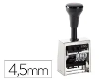 Numerador automatico Reiner de metal 6 cifras altura tipo 4,5 mm B6 4,5