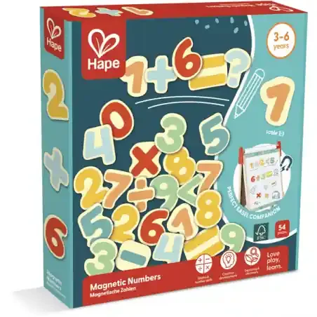Números de madera magnéticos- HAPE
