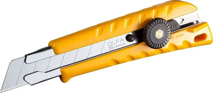 Olfa L-1 Cutter con Bloqueo de Trinquete – Empuñadura de Plastico – Canal de Acero Inoxidable