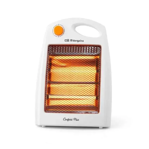 Orbegozo BP 5007 Estufa de Cuarzo Compacta – Calor Intenso y Uniforme por Radiacion – 2 Niveles de Potencia – Sistema de Seguridad Antivuelco