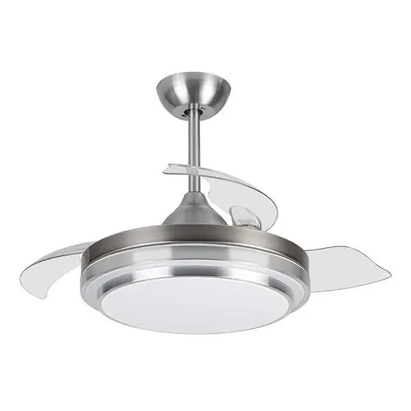 Orbegozo CP 110105 Ventilador de Techo Elegance – Potente Motor DC – Aspas Retractiles – Luz LED Regulable – Mando a Distancia – Sistema Reversible – Eficiencia Energetica