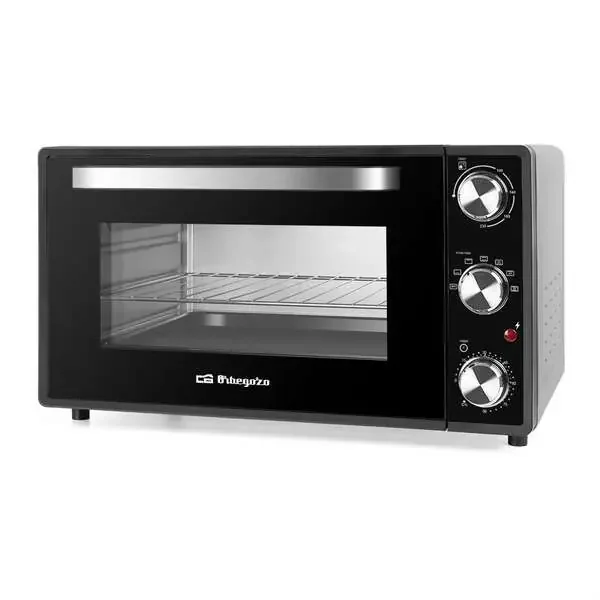 Orbegozo HOT 386 Horno Electrico con Conveccion – Potencia 2000W – Capacidad 38L – Sistema de Calor Superior E Inferior – Luz Interior – Termostato Regulable – Bandeja Recogemigas
