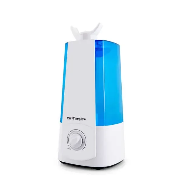 Orbegozo HU 2031 Humidificador Ultrasonico Vapor Frio – Regula Humedad – Purifica Aire – Cuida Piel – Doble Salida Ajustable – Auto-Apagado – Silencioso – Ideal para Espacios hasta 30M²