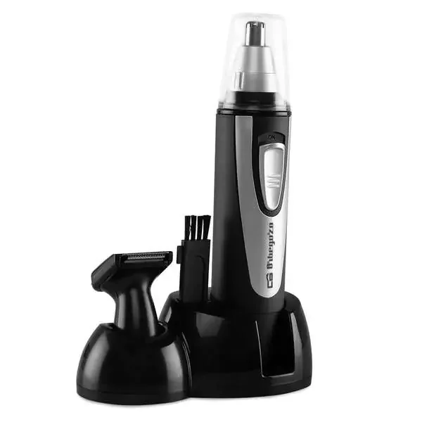 Orbegozo NO 3500 Corta Pelos – Practico y Seguro para Nariz – Orejas – Barba y Bigote – Resistente al Agua – sin Cables – Cabezales Intercambiables – Comodo y Facil de Usar
