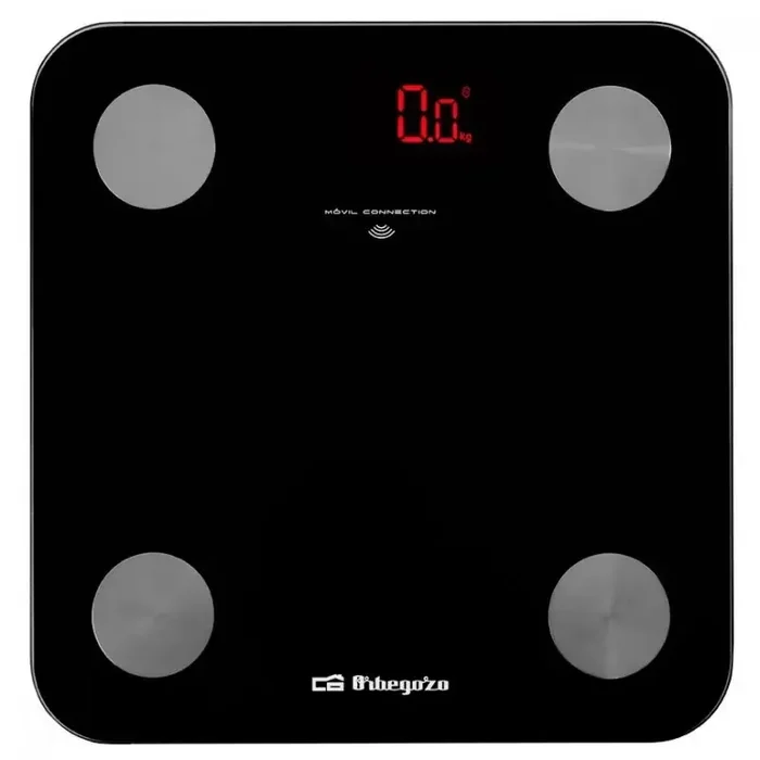Orbegozo PB 3000 Bascula Electronica de Baño – Diseño de Cristal – Pantalla LED – Activacion Tactil – Capacidad 180kg – Indicador de Energia y Sobrecarga