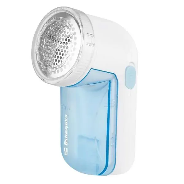 Orbegozo QP 6400 Quita Pelusas Compacto – Seguro – Eficiente – Acero Inoxidable – Recipiente Desmontable – Diametro 5cm – Pilas Aa – Ergonomico – Incluye Escobilla – Practico – Manten tu Ropa Impecable