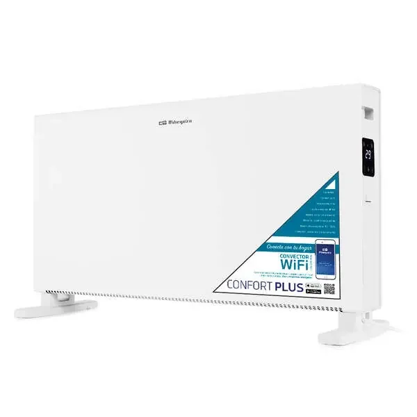 Orbegozo REW 2050 Convector Wifi – Control Inteligente Desde la App – Potencia de 2000W – Temporizador 24H – Proteccion contra Sobrecalentamiento – Pantalla LED Tactil – IP-24 para Uso en Baños