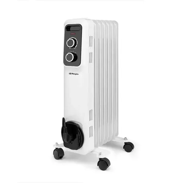 Orbegozo RS 1500 Radiador de Aceite Elegante y Potente – Potencia Maxima 1500W – 7 Elementos Calorificos – Proteccion contra Sobrecalentamiento y Antivuelco – Facil Manejo y Transporte
