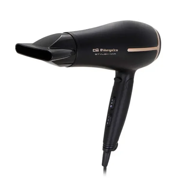 Orbegozo Secador Plegable Profesional – Potencia y Comodidad en un Diseño Compacto – 3 Niveles de Temperatura – 2 Velocidades – Pulsador de Aire Frio – Difusor y Concentrador