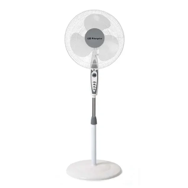 Orbegozo SF 0147 Ventilador de Pie – Potente Ventilacion de 3 Velocidades – Cabezal Oscilante y Multiorientable – Silencioso y Seguro – Altura Regulable