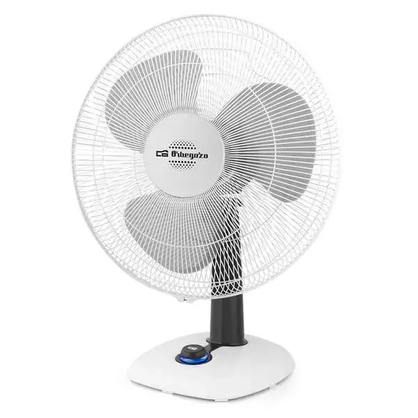 Orbegozo TF 0143 Ventilador de Sobremesa Elegante y Eficiente – Aspas de 40cm – 3 Velocidades – Funcion Oscilacion – Silencioso – Base Estable y Rejilla de Proteccion
