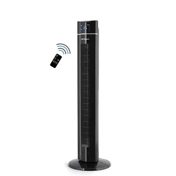 Orbegozo TWM 1009 Ventilador de Torre Ionico – Potente y Tecnologico – Pantalla LED – Mando a Distancia – Temporizador y Bandeja para Esencias
