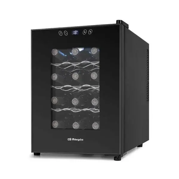 Orbegozo VT 1230 Vinoteca Compacta – Conserva y Disfruta del Vino en Casa – Capacidad para 12 Botellas – Control Electronico de Temperatura – Diseño Elegante y Silencioso
