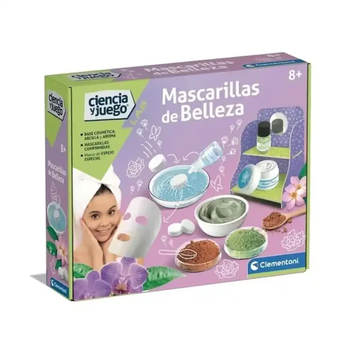 Original y divertido juego científico para crear Mascarillas de Belleza delicadas y naturales Clementoni edad +8 años