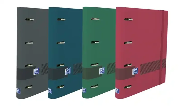 Oxford & You Europeanbinder – Tapa Extradura A4+ – Anillas 4Dx35mm – Pizarra Write & Erase – Regla con Indices Removibles (10 uds)
