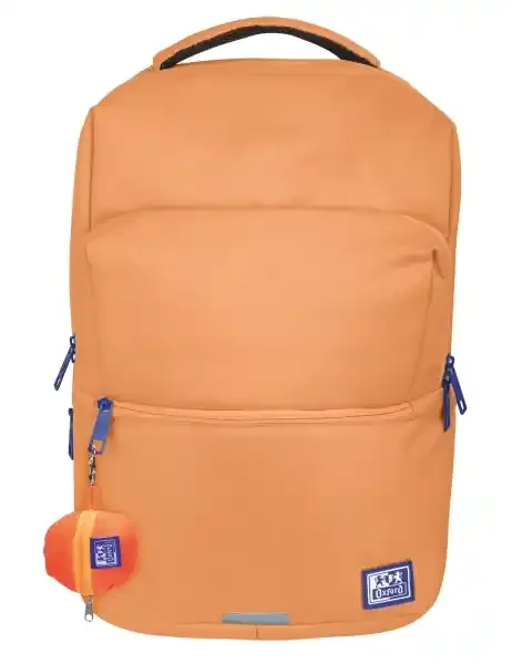Oxford B-Ready Mochila 28L – Tamaño 42x30x15cm – Bolsillo Acolchado – Asa Superior – Funda para Lluvia – Poliester Reciclado RPET – Color Melocoton