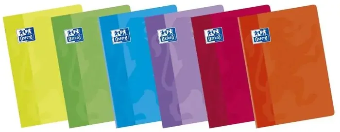 Oxford Classic Pack de 10 Libretas Grapadas Formato A4 Cuadricula 5×5 – 48 Hojas con Margen – Tapa Blanda Plastificada – Colores Surtidos