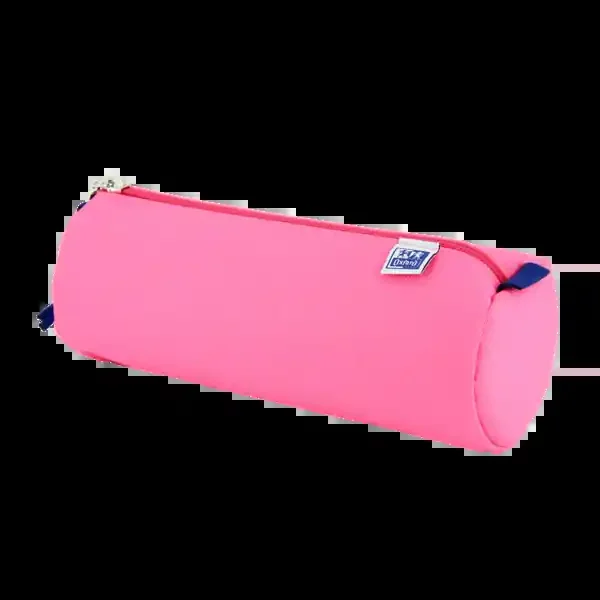 Oxford Kangoo Kids Estuche Redondo Grande – Poliester Resistente – Color Fucsia (5 uds)